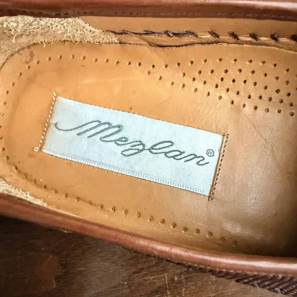 MEZLAN SEBASTIAN Brown Genuine Full Lizard Exotic Mens Sz 9 M Loafer Shoes